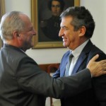 El rector Gerard junto a Urribarri