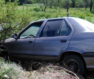 Renault incendiado