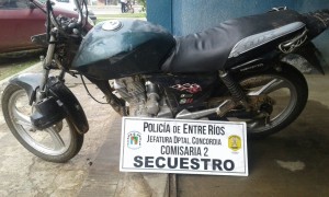 La Policía recuperó una mot