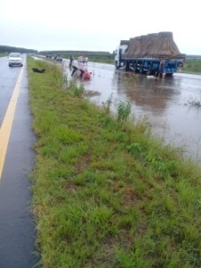 Con cada lluvia se suceden los accidentes en la zona de Pedernal (1)