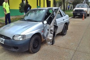 Dos lesionados en un choque en el barrio San Agustín