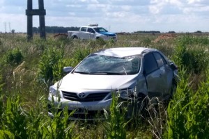 Concordiense sufrió un vuelco mientras viajaba por el