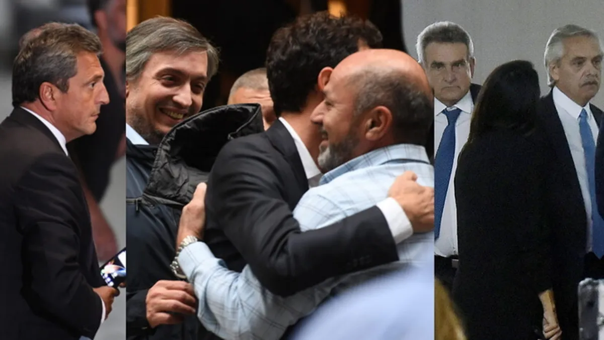 Sergio Massa, Máximo Kirchner, Wado de Pedro y Alberto Fernández