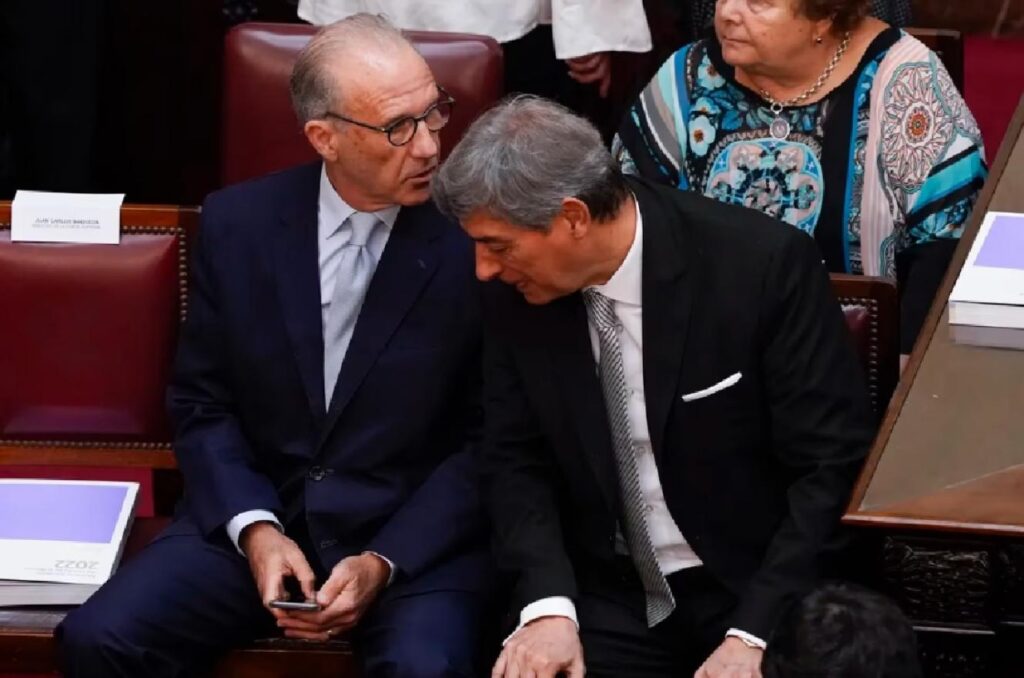 Carlos Rosenkrantz y Horacio Rosatti durante la última apertura de sesiones del COngreso