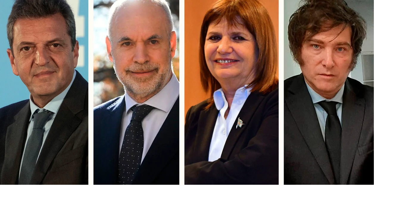 Sergio Massa, Horacio Rodríguez Larreta, Patricia Bullrich y Javier Milei