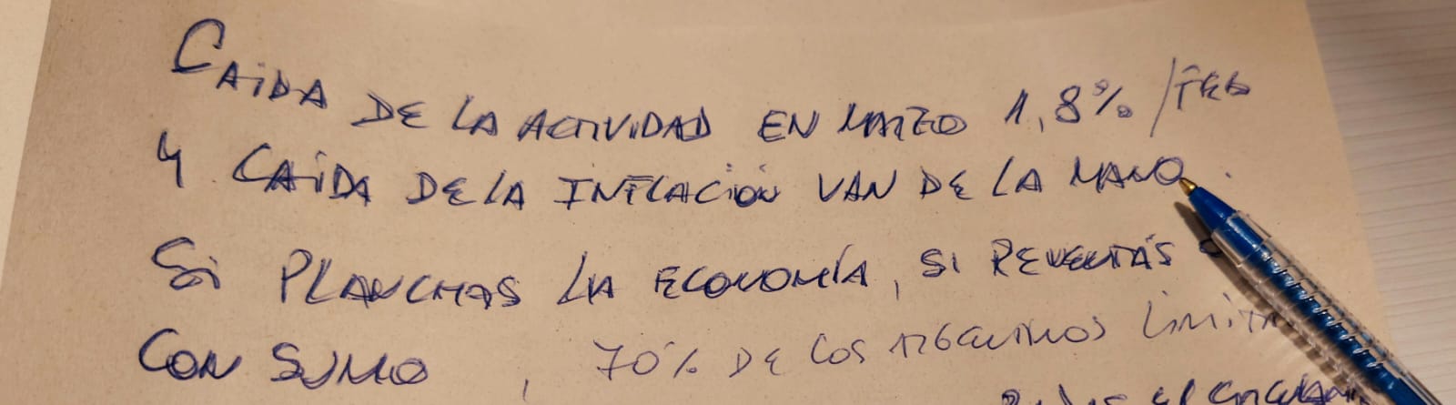 Hoja escrita a mano